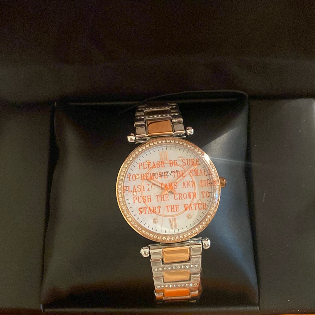 Stuhrling Original Rose Gold Watch With Crystals
